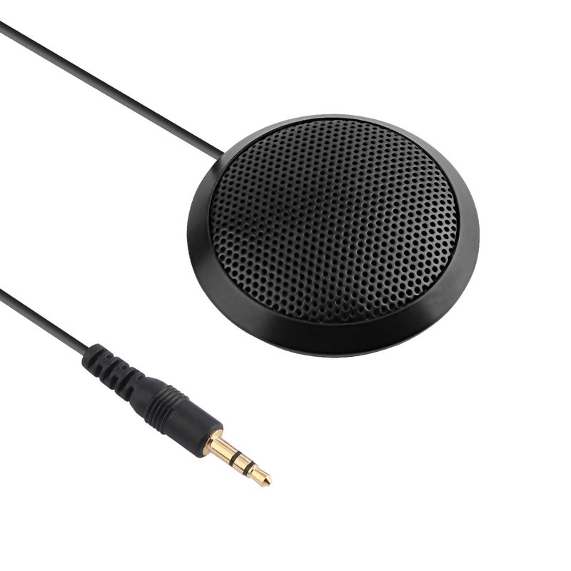 Dreokee Conference Microphone 3.5mm Desktop Computer Mic for Computer Desktop and Laptop 360Â° Omnidirectional Condenser Mic for Online Meeting/Class, Skype, Recording, Chatting, Gaming - Image 1